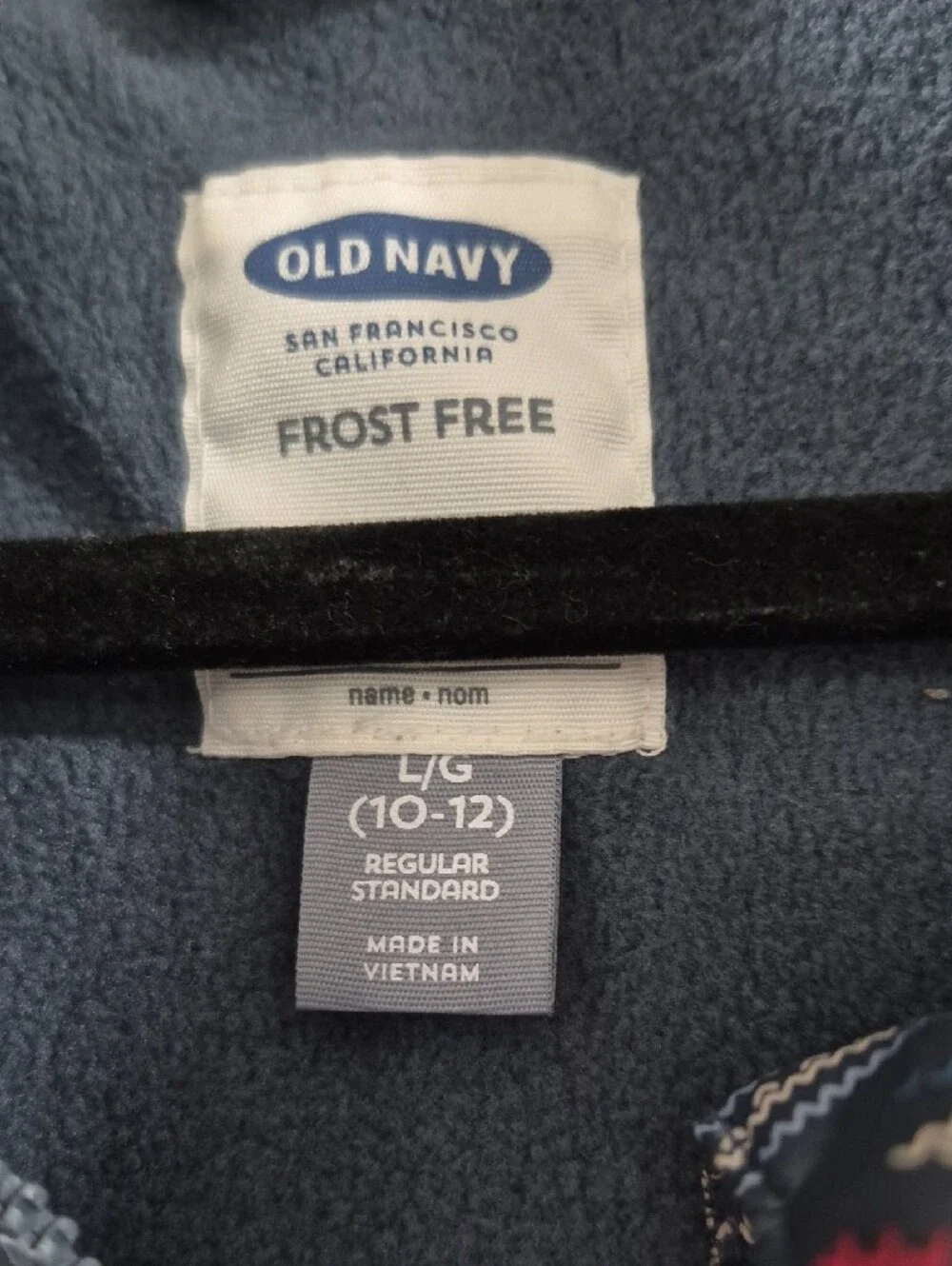 Old Navy Navy Quilted Vest with White Snowflake and Pink Accents